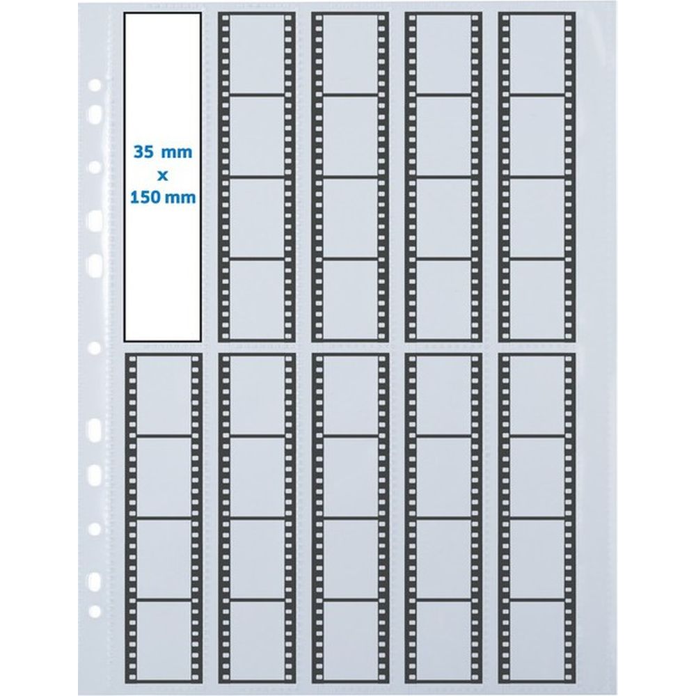 Negative Slipcovers clear, transparent, for 10 x 4 Negatives, 25 pcs