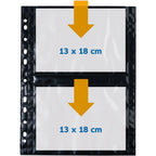 Herma transparent Viewpanels black 13 x18 horizontal 10 Slipcovers
