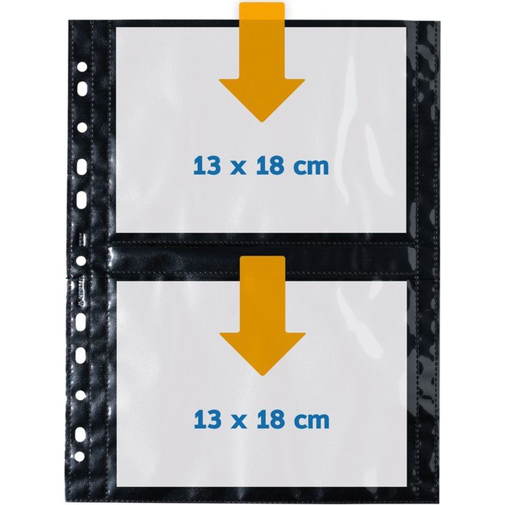 Herma transparent Viewpanels black 13 x18 horizontal 10 Slipcovers