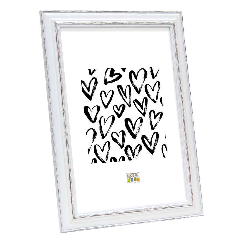 Deknudt Photo frame white with brown accent 13x18 S221H3