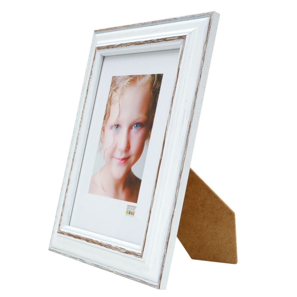 Deknudt Photo frame white with brown accent 13x18 S221H3