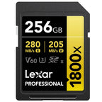 Lexar Professional Gold SD Card UHS-II - R280/W205 MB/s - 256GB - V60