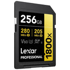 Lexar Professional Gold SD Card UHS-II - R280/W205 MB/s - 256GB - V60