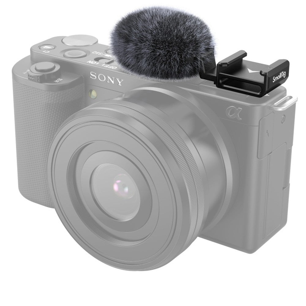 SmallRig 3526 Cold Shoe Adapter with Windshield for Sony ZV-E10 and ZV-1