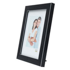 Deknudt Black photo frame with border in silver 20x20 S41VK2
