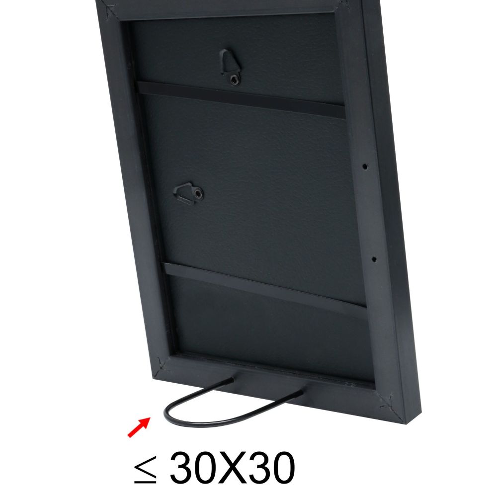 Deknudt Black photo frame with border in silver 20x20 S41VK2