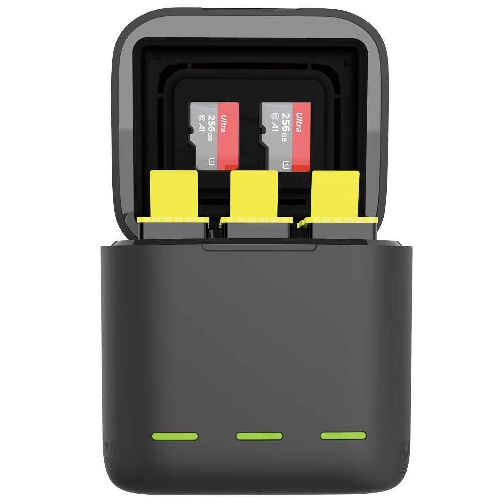 Telesin Triple Battery Charger Box + 2x Battery Pack - GoPro 9/10/11/12