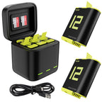 Telesin Triple Battery Charger Box + 2x Battery Pack - GoPro 9/10/11/12
