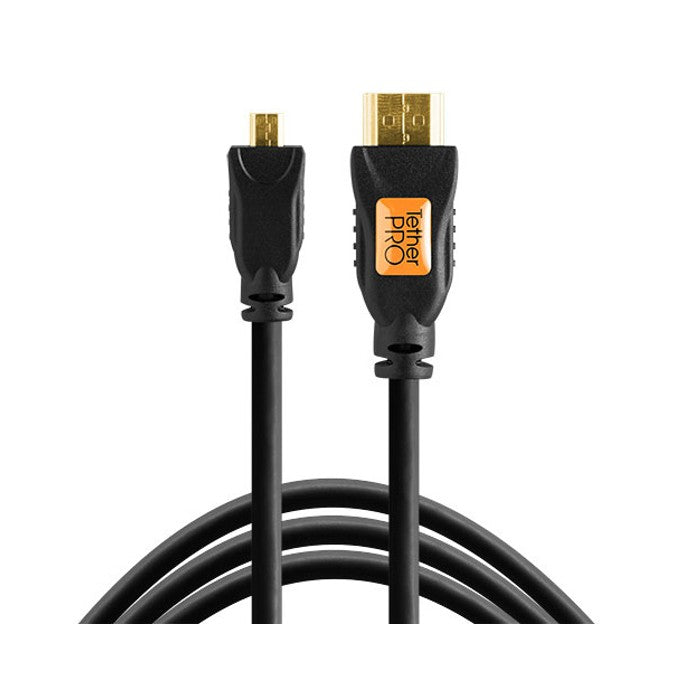 Tether Tools TetherPro HDMI Micro to HDMI 2.0 , 3' (1m), Black