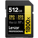 Lexar Professional Gold SD Card UHS-II - R280/W205 MB/s - 512GB - V60
