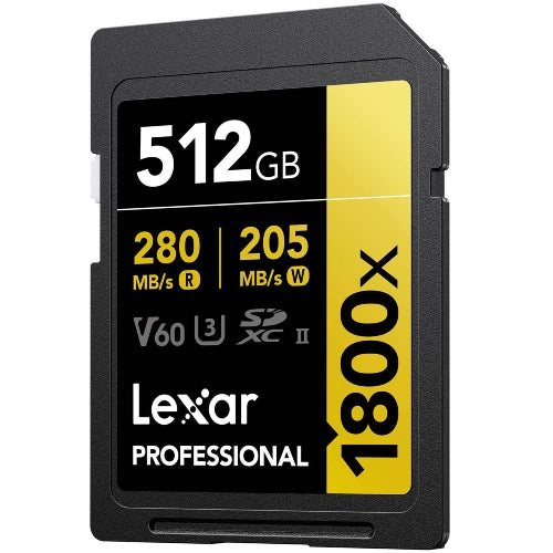 Lexar Professional Gold SD Card UHS-II - R280/W205 MB/s - 512GB - V60