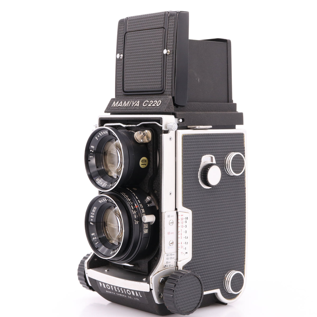Mamiya C220 Professional + 55mm, 80mm, 135mm en 250mm occasion