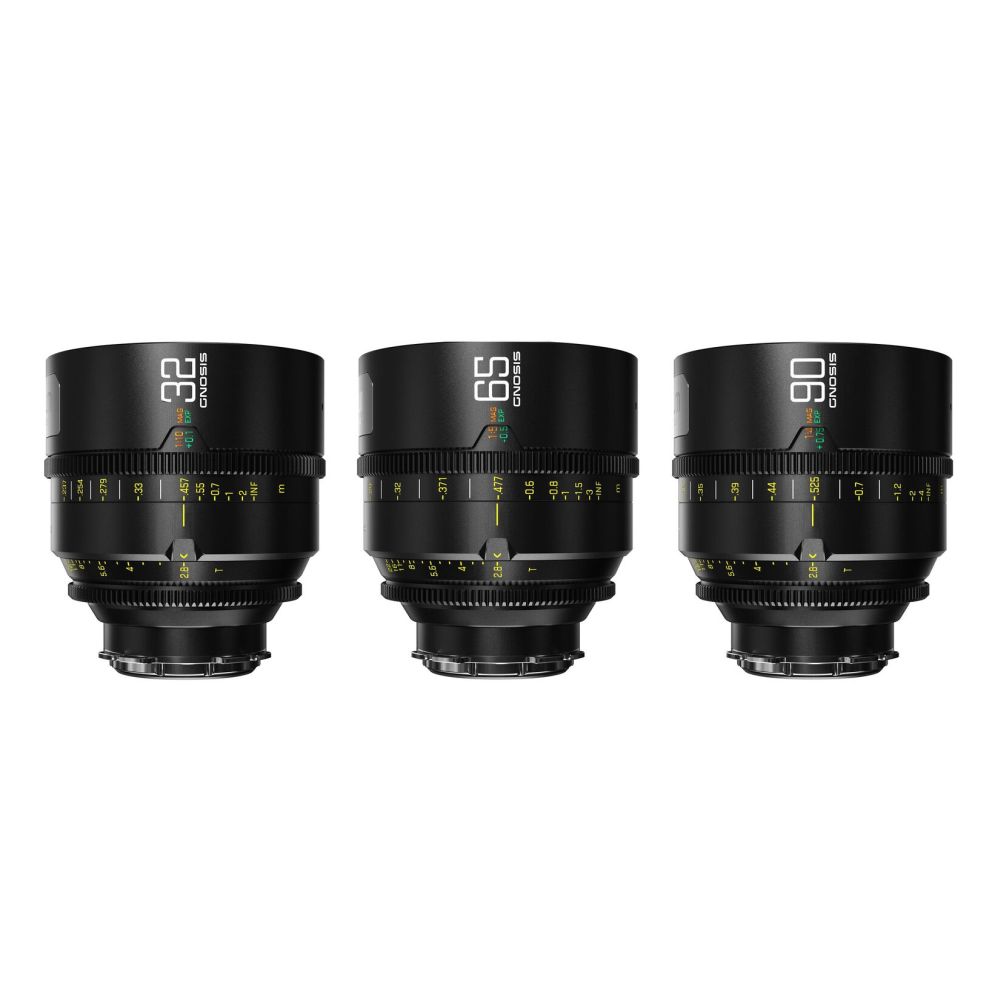 DZOFilm Gnosis Macro 3-lens kit (32mm/65mm/90mm T2.8) in Safety Case - metric