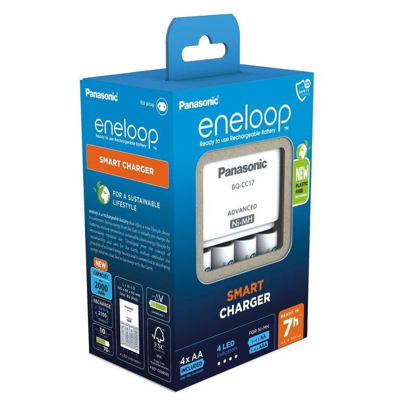Panasonic Eneloop Charger CC17 + 4x AA 2000mAh