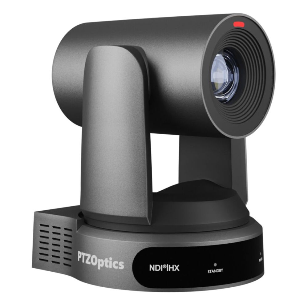 PTZOptics Move 4K, a 3th Gen PTZ camera, 30x Optical Zoom grey