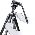 Leofoto Manba LV-284C tripod + BV-5 videohead