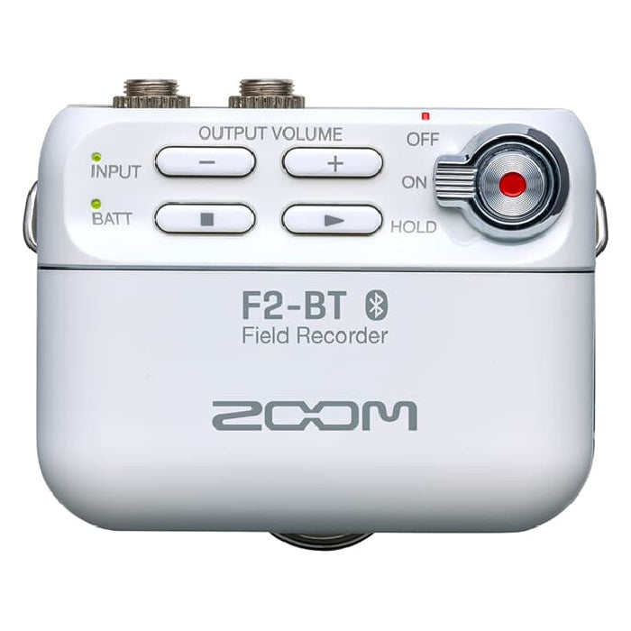 Zoom F2-BT Field Recorder with Bluetooth and Lavalier Mic white