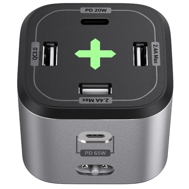 Celly Power Station 65W, 5 USB Ports of which 2x USB-C