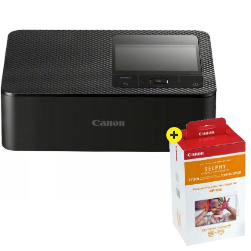 Canon SELPHY CP1500 Black + RP-108 Paper 10X15, 108 Prints