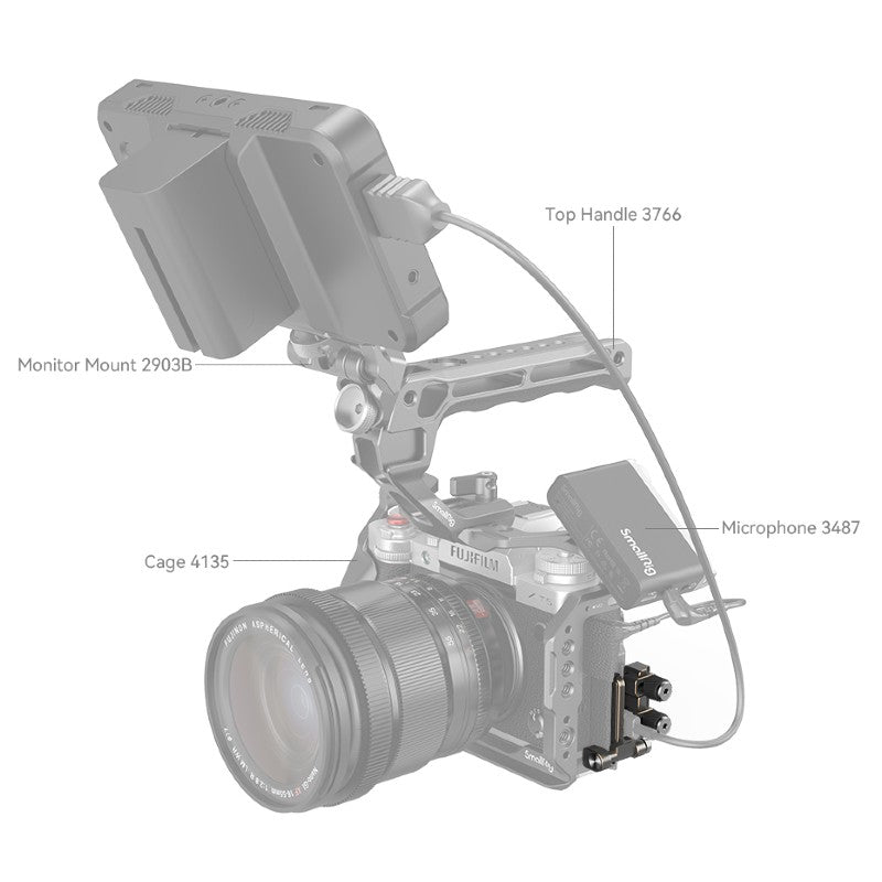 SmallRig HDMI and USB-C Cable Clamp for FUJIFILM X-T5 4147