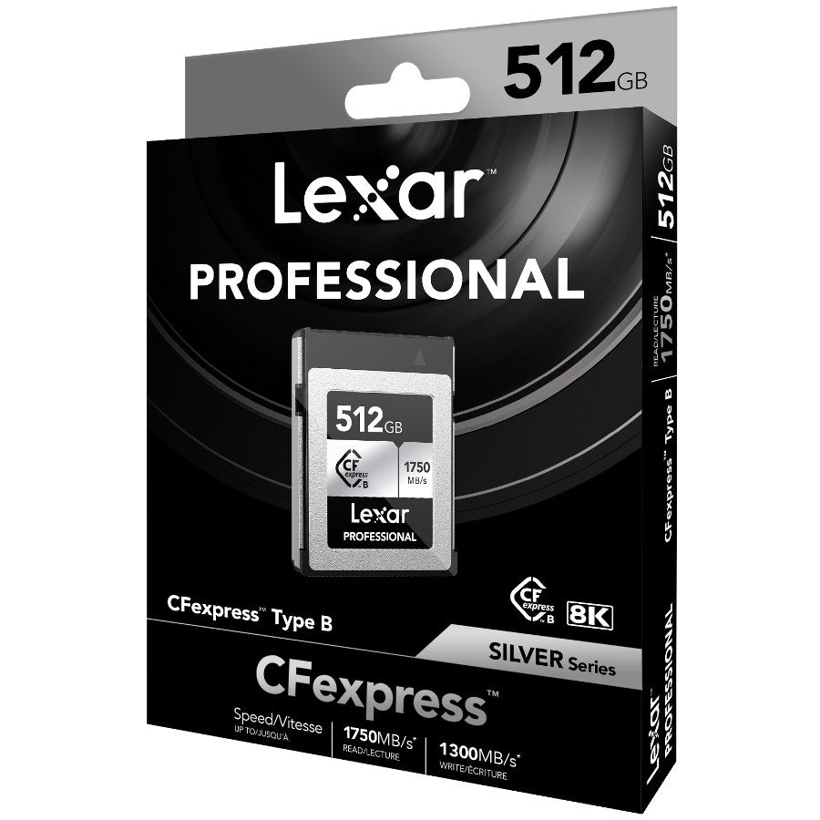 Lexar Professional Silver CFexpress Card Type B R1750/W1300 MB/s – 512GB