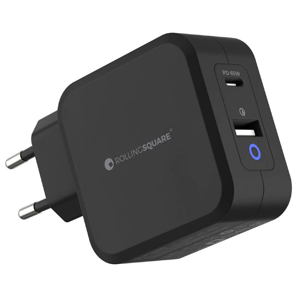 Rolling Square GaN Charger EU 65W - Black