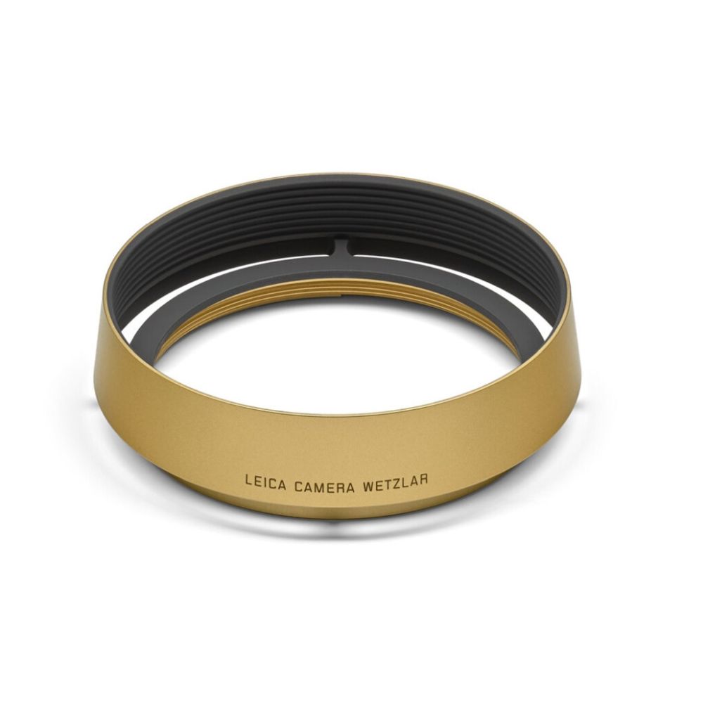Leica 19659 Lens Hood Q3, Round, Brass, Blast Finish