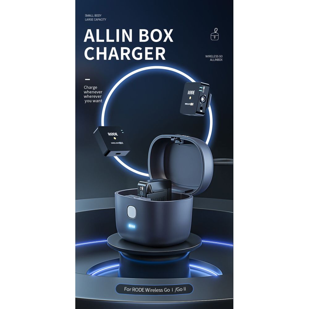 Telesin Charge Box for RØDE Wireless GO & GOII, 4000mAh Battery