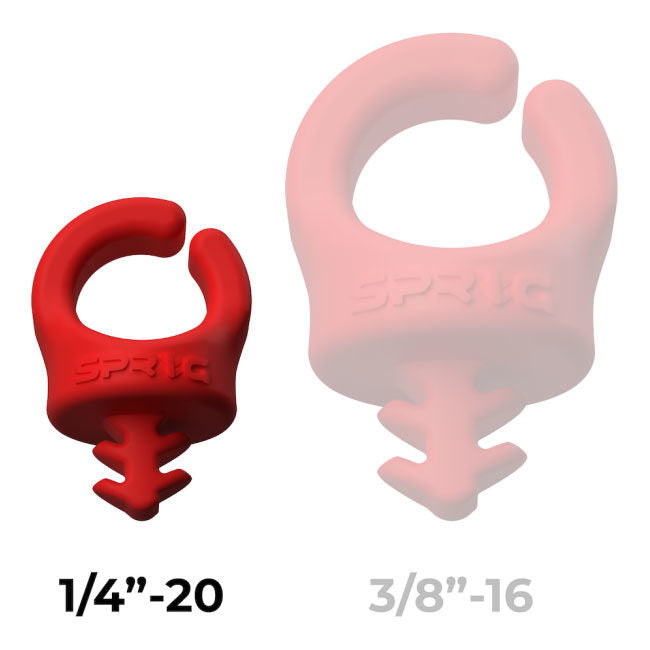 SPRIG Cable Opening 9mm 1/4”-20, Red, 6-Pack