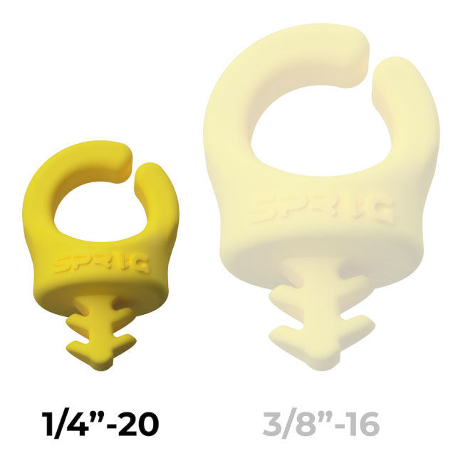SPRIG Cable Opening 9mm 1/4”-20, Yellow, 6-Pack