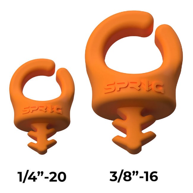 SPRIG Orange Value Pack; 10x 1/4”-20 Sprigs + 5x 3/8”-16 Big Sprigs