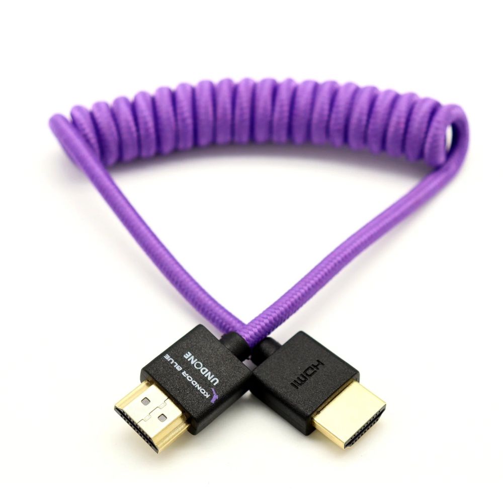 Kondor Blue Gerald Undone MK2 Full HDMI cable 12"-24" curled (purple)
