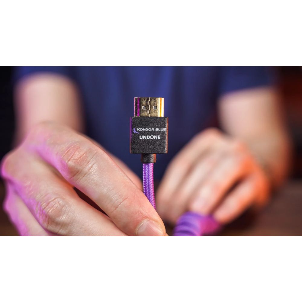 Kondor Blue Gerald Undone MK2 Full HDMI cable 12"-24" curled (purple)