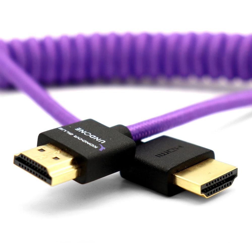 Kondor Blue Gerald Undone MK2 Full HDMI cable 12"-24" curled (purple)