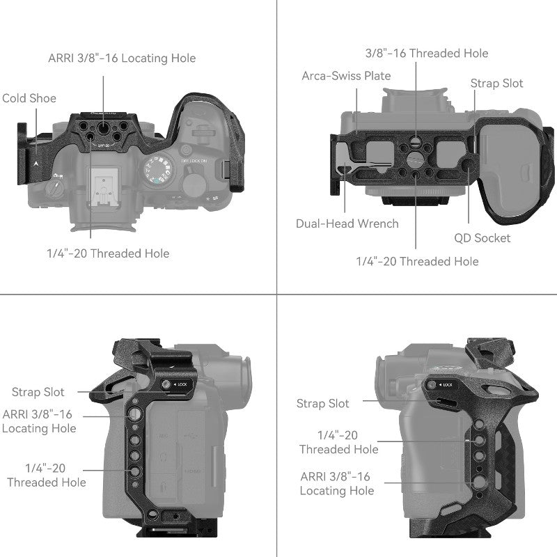 SmallRig 4161 “Black Mamba” Camera Cage for Canon EOS R6 Mark II