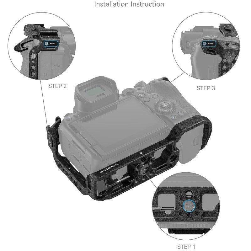 SmallRig 4161 “Black Mamba” Camera Cage for Canon EOS R6 Mark II