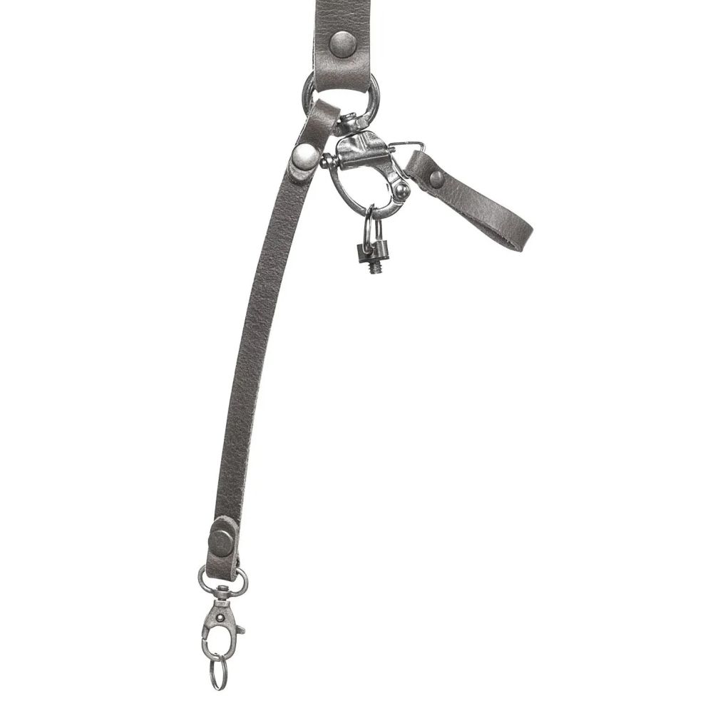 The Hantler Camera Shoulder strap Stone Gray / Old silver, Regular