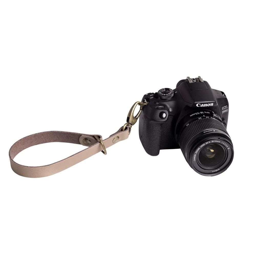 The Hantler Wrist strap Taupe / Brass