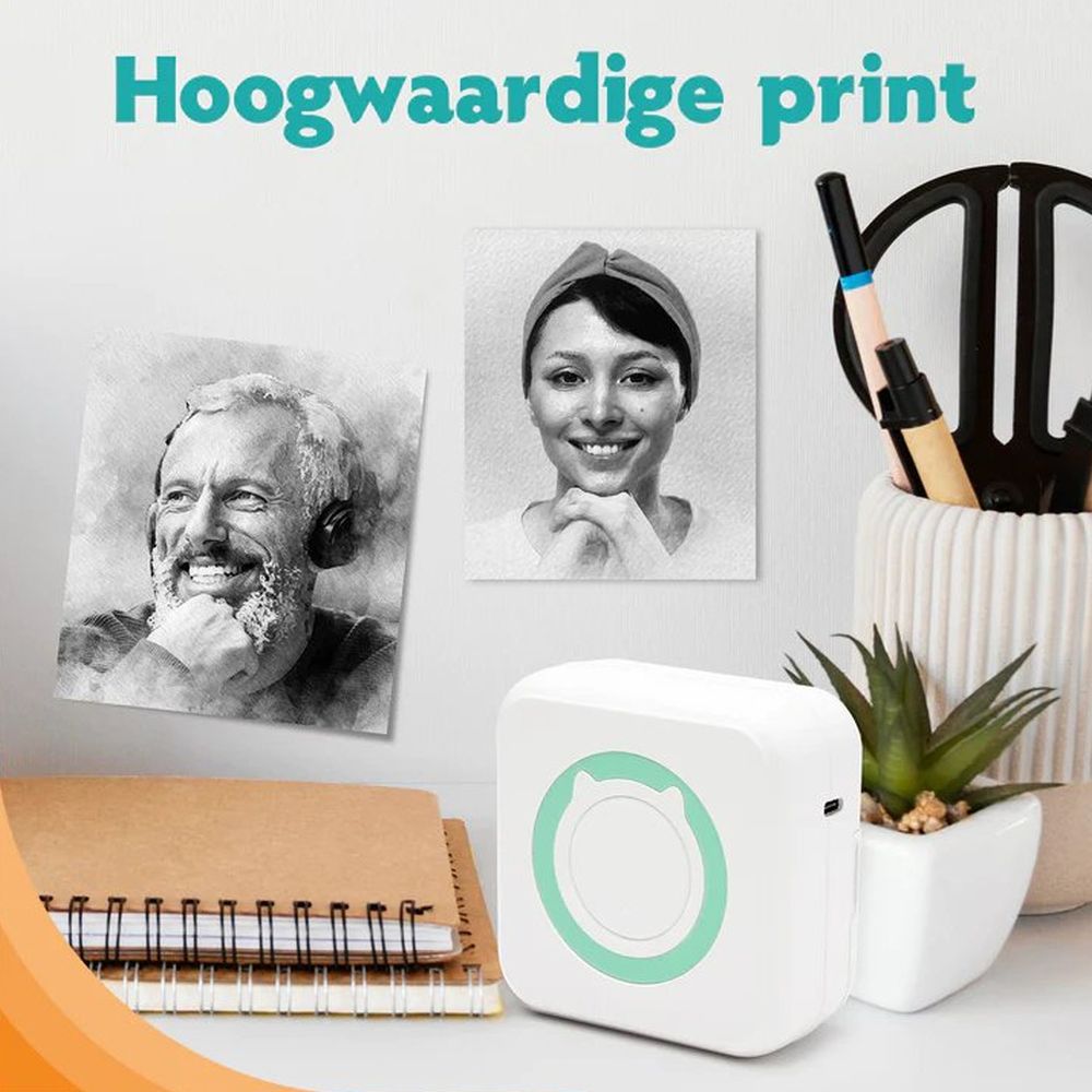 Pora&Co Mini photo printer for smartphone, green