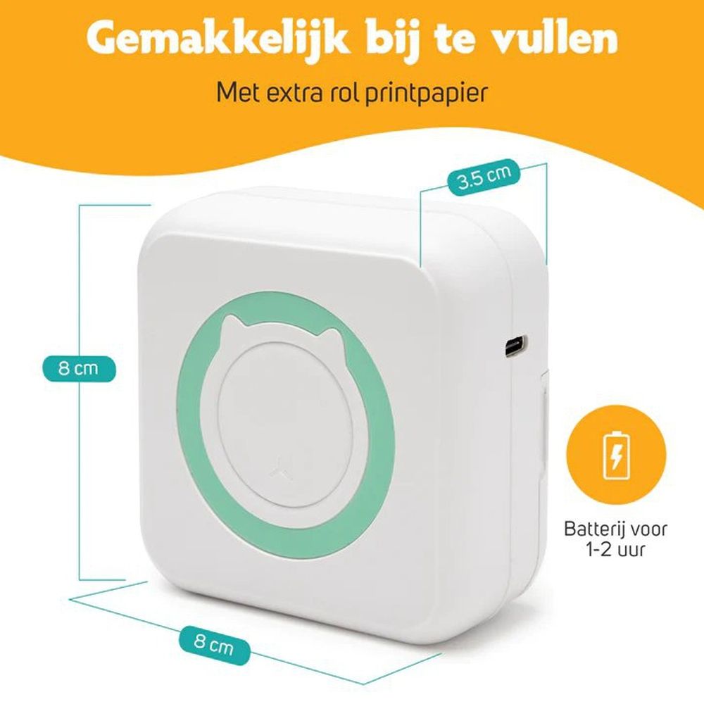 Pora&Co Mini photo printer for smartphone, green