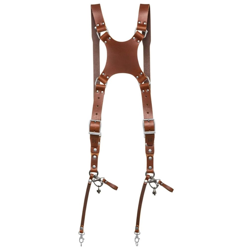 The Hantler Dual camera harness Cognac / Old silver, Regular