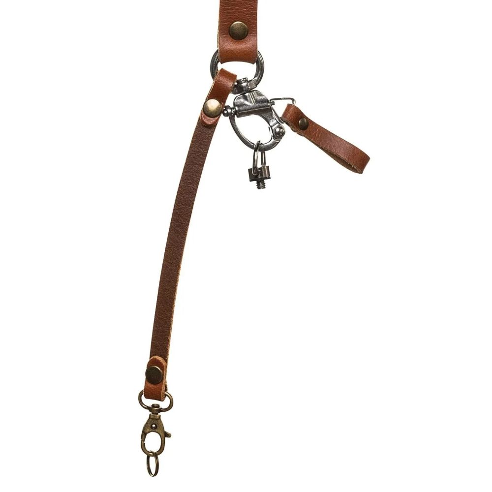 The Hantler Dual camera harness Cognac / Old silver, Regular