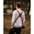 The Hantler Dual camera harness Cognac / Old silver, Regular
