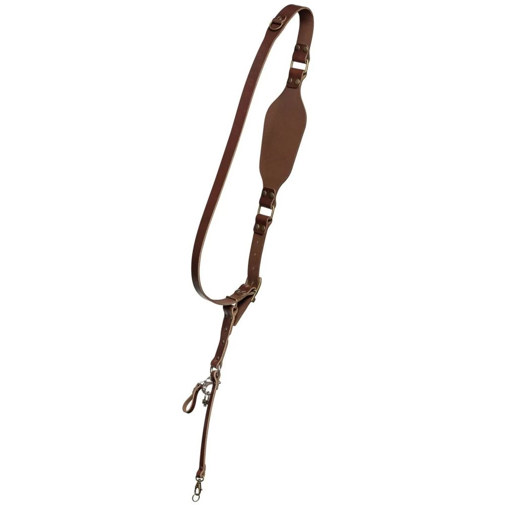 The Hantler Camera Shoulder strap Brandy / Old silver, Large