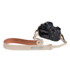 The Hantler Camera Neck strap Ivory / Brass