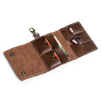 The Hantler Memory card holder Chocolate brown / Brass, 6x SD
