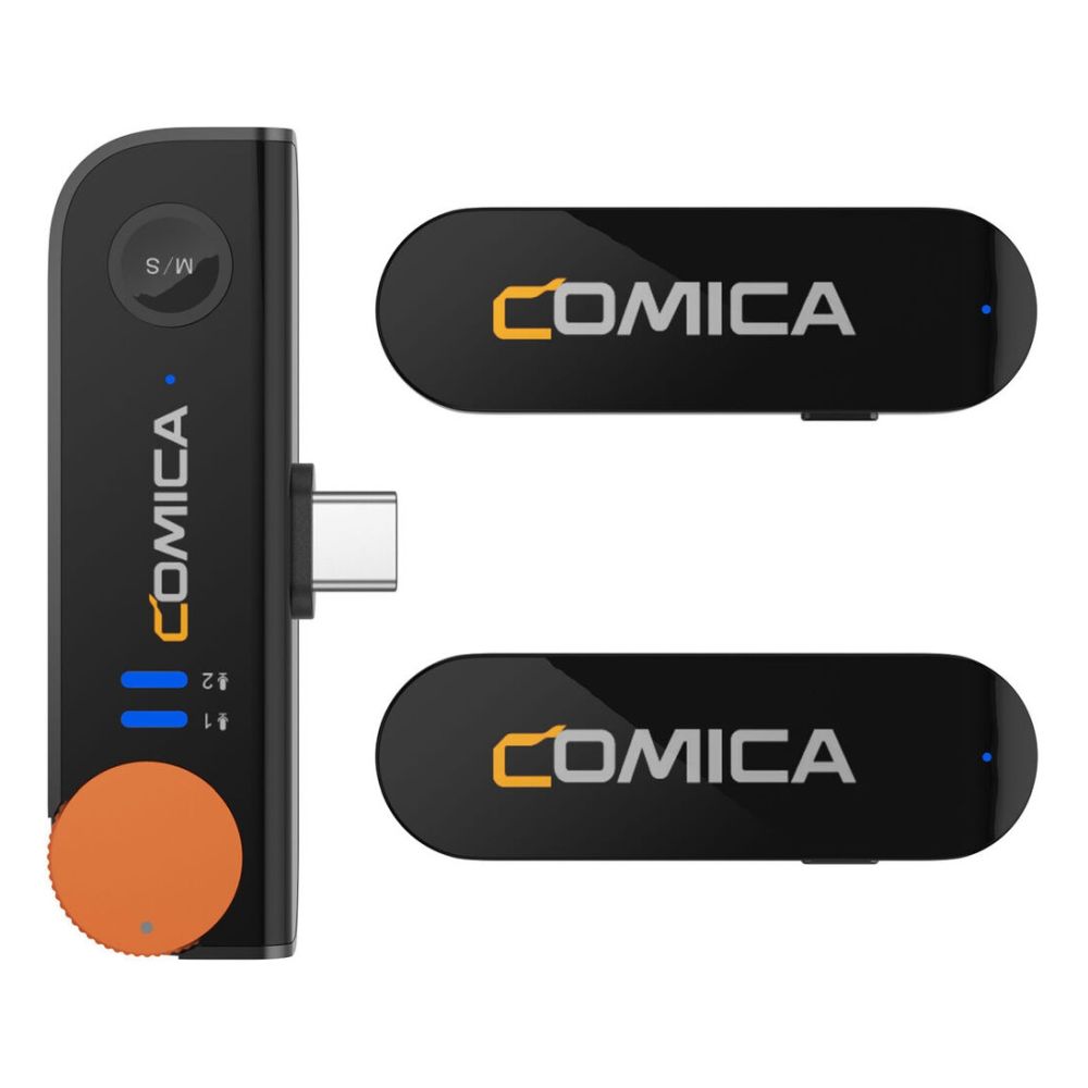 Comica 2.4GHz Wireless smartphone microphone 2 transmitters USB-C