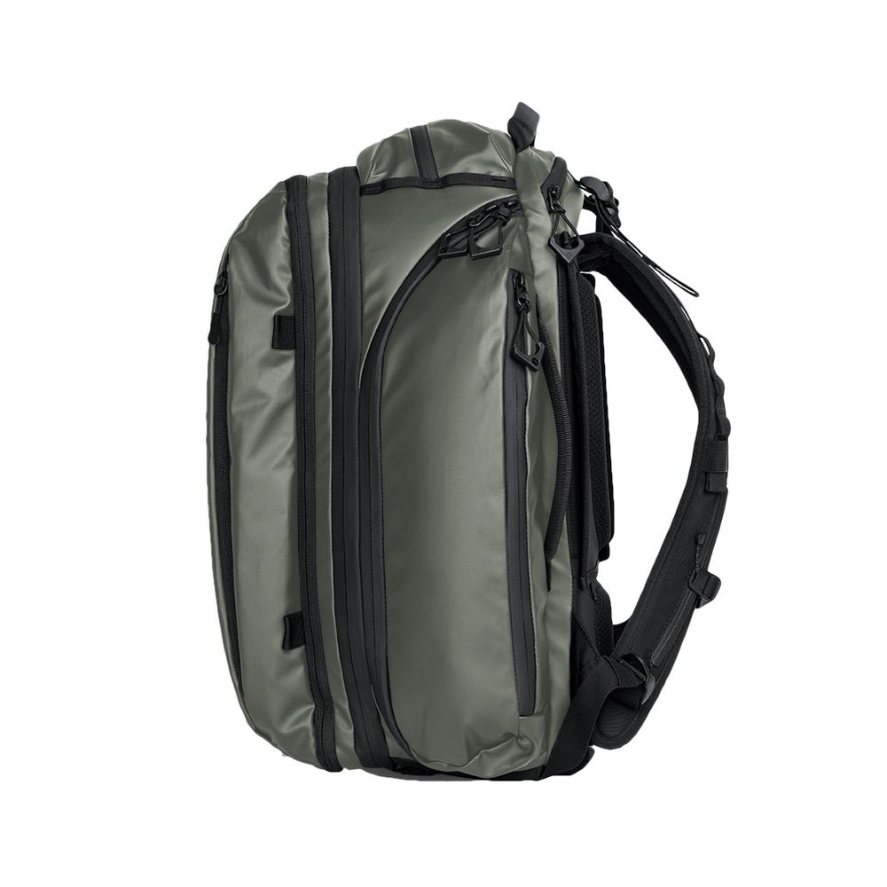 WANDRD Transit 35L Travel Backpack Wasatch Green Essential Bundle