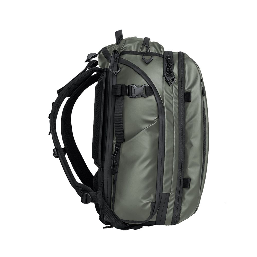 WANDRD Transit 45L Travel Backpack Wasatch Green Essential+ Bundle
