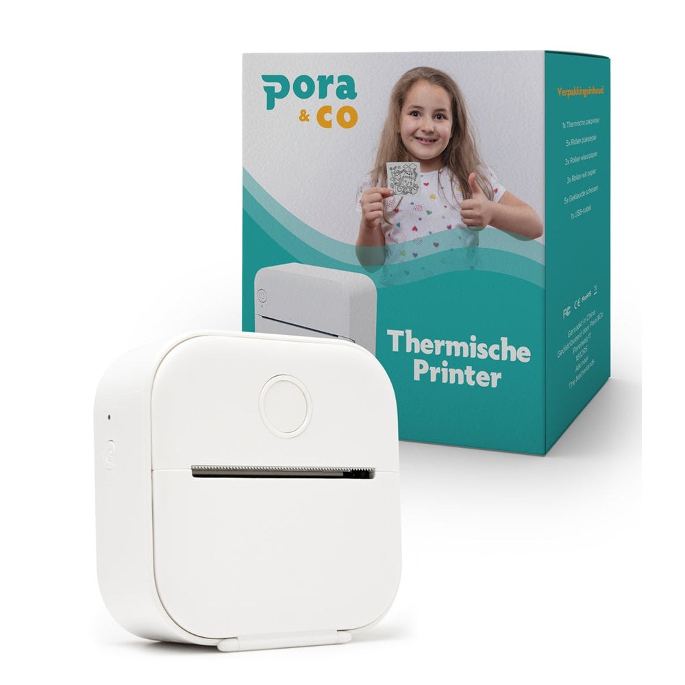 Pora&co Mini thermal photo printer for smartphone, light green